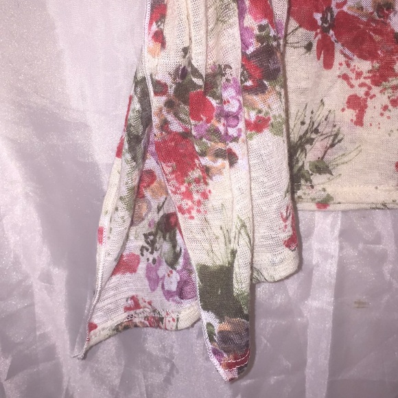 Fun wear factory unique knit floral shirt Sz L🌺 - Picture 3 of 7